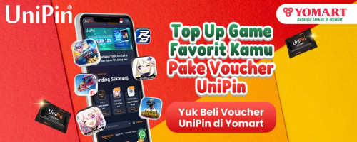 SEKARANG KAMU SUDAH BISA BELI VOUCHER UNIPIN DI YOMART!